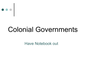 Colonial Governments Have Notebook out