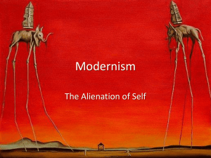 Modernism The Alienation of Self