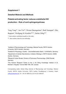 Supplement 1 Detailed Material and Methods Platelet-activating factor reduces endothelial NO