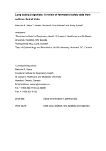 Long-acting -agonists: A review of formoterol safety data from asthma clinical trials 