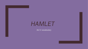 HAMLET Act V vocabulary