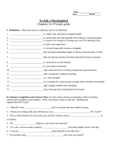 To Kill a Mockingbird Chapters 16-19 study guide