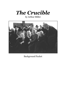 The Crucible by Arthur Miller Background Packet