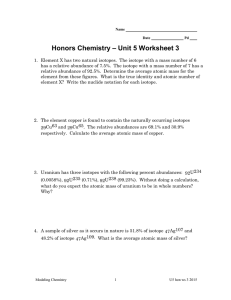 – Unit 5 Worksheet 3 Honors Chemistry