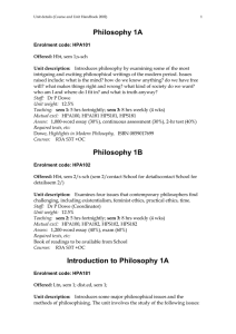 Philosophy 1A
