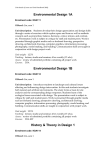 Environmental Design 1A