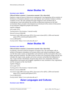 Asian Studies 1A