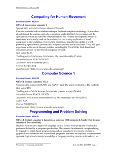 Computing for Human Movement