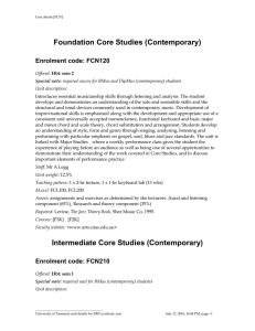 Foundation Core Studies (Contemporary) Enrolment code: FCN120