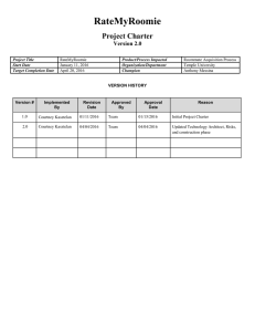 RateMyRoomie Project Charter Version 2.0
