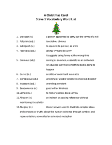 A Christmas Carol Stave 1 Vocabulary Word List
