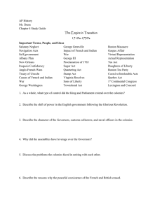 AP History Mr. Dunn Chapter 4 Study Guide The Empire in Transition