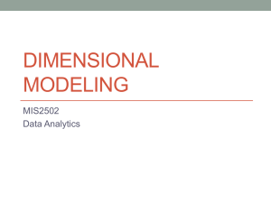 DIMENSIONAL MODELING MIS2502 Data Analytics