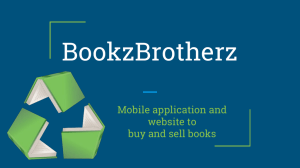 BookzBrotherz Mobile application and website to buy and sell books