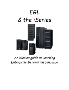 EGL &amp; the Series i