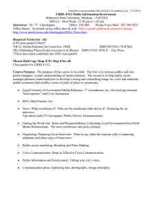URBS-4/512 Public Information/Involvement Instructor: Minnesota State University, Mankato – Fall 2014
