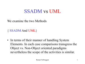 SSADM vs UML