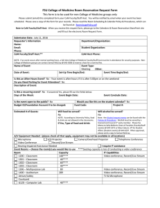 FSU College of Medicine Room Reservation Request Form