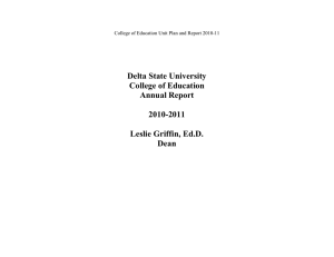 Delta State University College of Education Annual Report