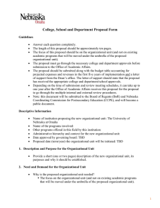College, School and Department Proposal Form