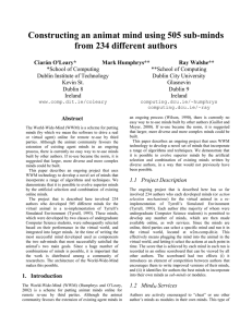 Constructing an animat mind using 505 sub-minds from 234 different authors