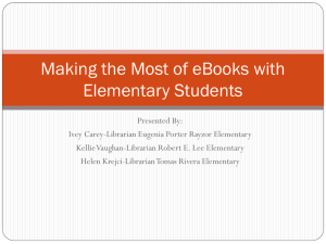 Making the Most of eBooks with Elementary Students