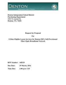 Denton Independent School District Purchasing Department 1213 N. Locust St. Denton, TX. 76201