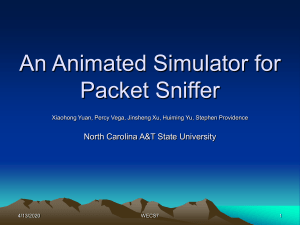 An Animated Simulator for Packet Sniffer North Carolina A&amp;T State University