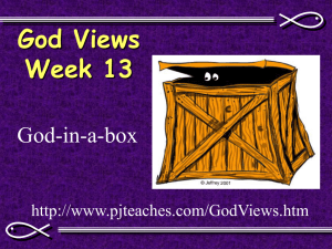 God Views Week 13 God-in-a-box