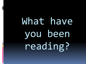 What have you been reading?