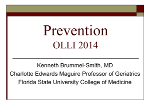 Prevention OLLI 2014