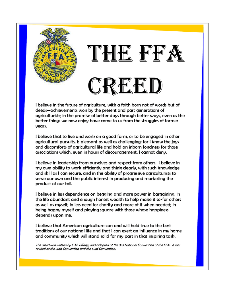 The ffa creed
