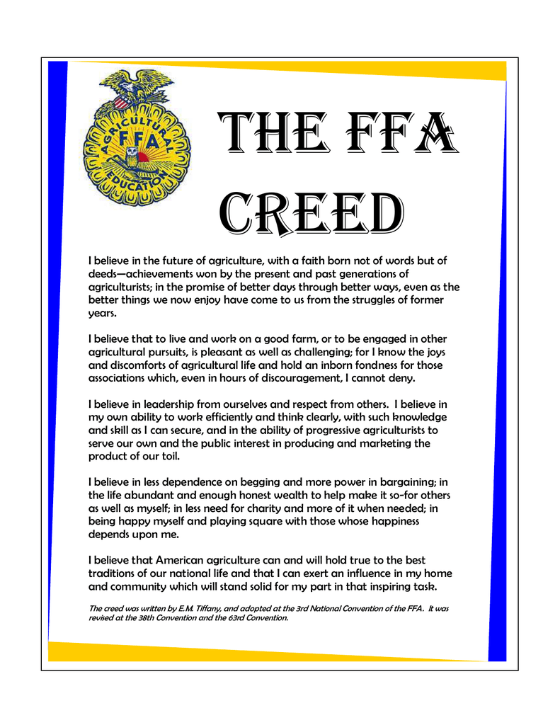 The Ffa Creed