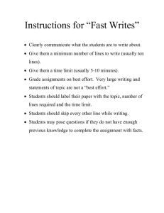 Instructions for “Fast Writes”