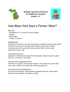 How Many Hats Does a Farmer Wear? Michigan Agriscience Education
