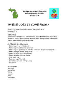 WHERE DOES IT COME FROM? Michigan Agriscience Education For Elementary Students