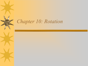 Chapter 10: Rotation