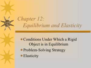 Chapter 12: Equilibrium and Elasticity Conditions Under Which a Rigid