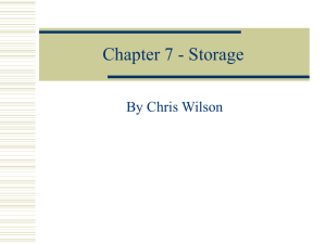 Chapter 7 - Storage By Chris Wilson
