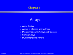 Arrays Chapter 6