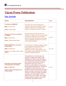 Vigyan Prasar Publications New Arrivals