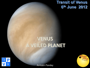 VENUS A VEILED PLANET Transit of Venus 6