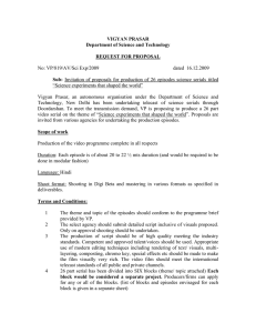 VIGYAN PRASAR Department of Science and Technology REQUEST FOR PROPOSAL