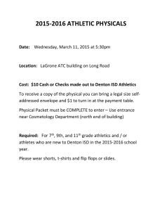 2015-2016 ATHLETIC PHYSICALS