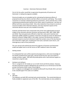 Gustman – Steinmeier Retirement Model