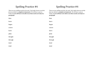 Spelling Practice #4