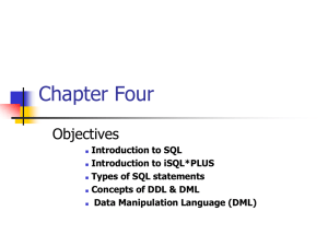 Chapter Four Objectives