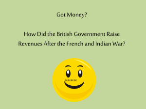 Got Money? How Did the British Government Raise ££££££££