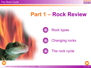 – Part 1 Rock Review Rock types