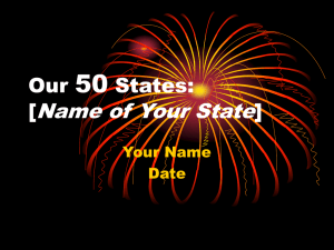 50 Name of Your State Our States: